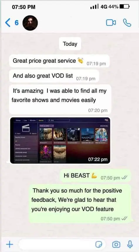Sharo5 customer review on WhatsApp 6